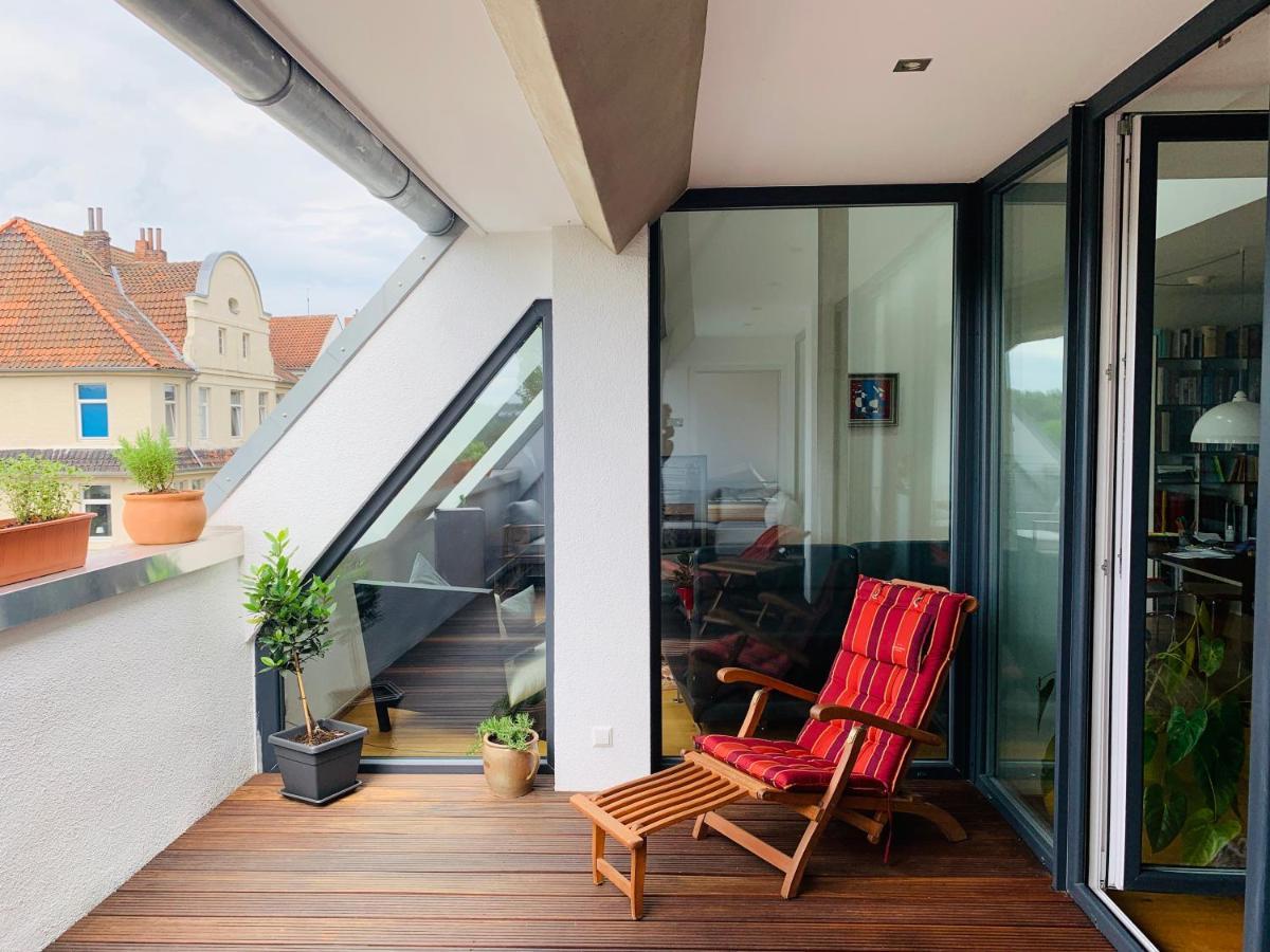 Apartamento Exklusives Penthouse Im Ehemaligen Bunker Hanóver Exterior foto